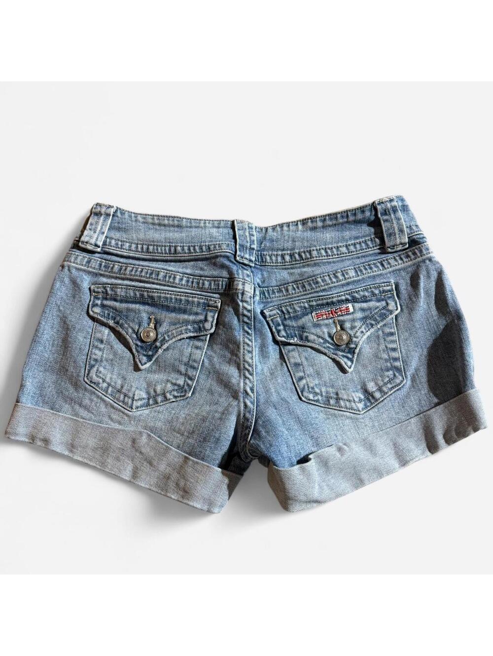 Hudson Rolled Cuff Denim Mini Shorts, Size 29 - Picture 2 of 3